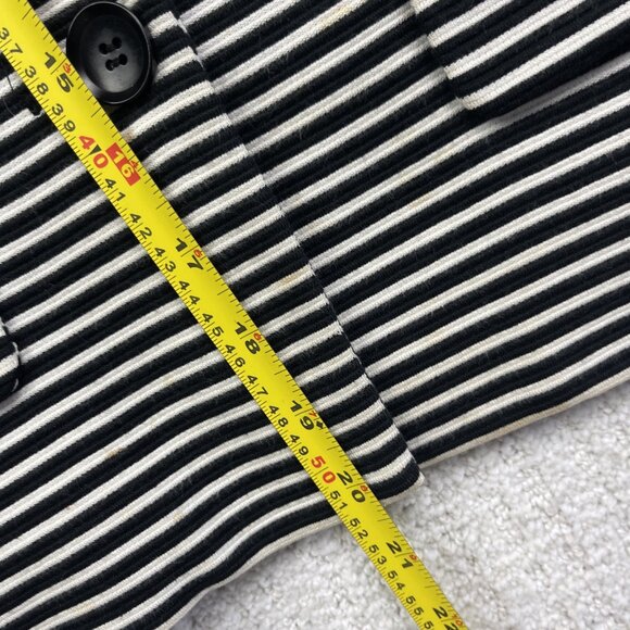 BCBG Maxazria Women Black / White Striped Blazer Jacket Size Small Preppy Glam - Picture 9 of 14